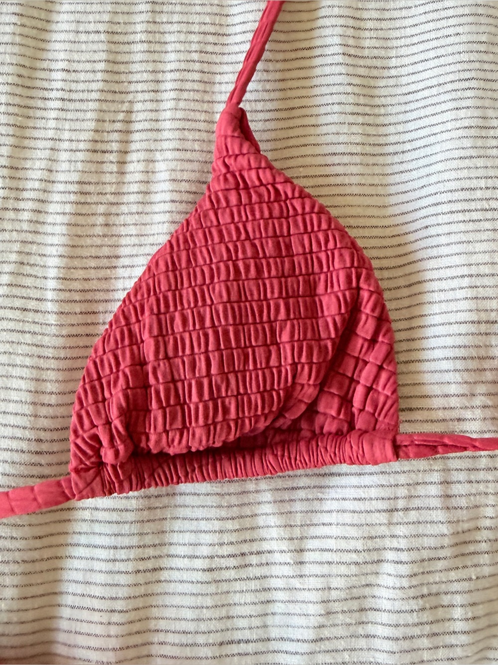 Dippin Daisy Textured Red Triangle Bikini Set - Picture 2 of 3